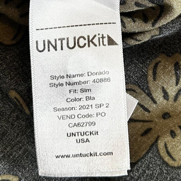 UNTUCKit Blue Floral Casual Button Down Shirt - Picture 10 of 10